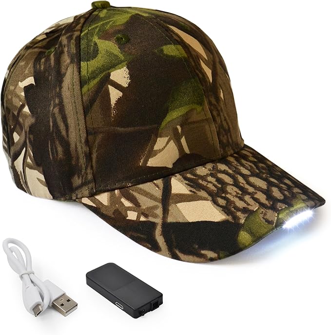 Hands Free Rechargeable LED Baseball Cap Hat for Outdoor Hip Hop Party Holiday