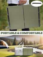 Charmline 20x14 inches Big Portable Charcoal Grill, Compact Grill with Liftable Grilling Net, Saving Space Barbeque Grill for Camping, Picnics, Gardens and Beach Parties, Green, Max