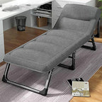 Roll Away Beds with Mattresses for Adults, Portable Folding Bed, Cot, Camping Cot, Portable Sleeping Bed for Office Use, Support 300lbs (Size : A)