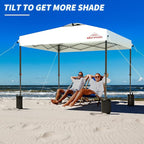 8x8 Pop Up Canopy, Easy Up Canopy Tent, Heavy Duty Tents for Parties, One Person Set Up Event Tent, White