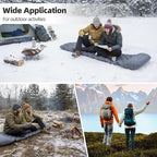Inflatable Sleeping Pad with Pillow, 40D Nylon TPU Ultralight Sleeping Mat with Foot Press for Camping, Backpacking, Hiking, Inflated 74.8 x 22.8 x 2 in