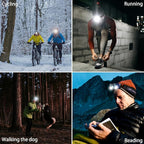 3 Pack Headlamp Flashlight,LED Rechargeable Head Lamps with Motion Sensor,Waterproof Super Bright Headlight for Outdoor Camping