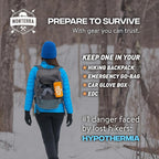 Monterra Emergency Tent, 2 Person Survival Shelter, Thermal Mylar, Waterproof, Outdoor Camping Gear and Equipment, Survival Kits, Compact Bivvy Tarp, Includes Paracord and Accessories. (Orange 1 Pack)