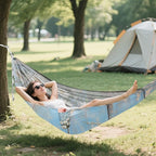 Wood Wall with White Daisies Camping Hammock Single Portable Hammocks 330 lbs Capacity with 2 Tree Straps and Attached Carry Bag,Perfect for Outdoor,Indoor,Beach,Camping,Travel