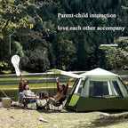 Outdoor Camping Tent,3-4 Person Instant Family Camping Tent - Pop-Up Quick Setup Outdoor Tents Automatic Tents for Parties,Picnic,Outdoors Travel,Camping