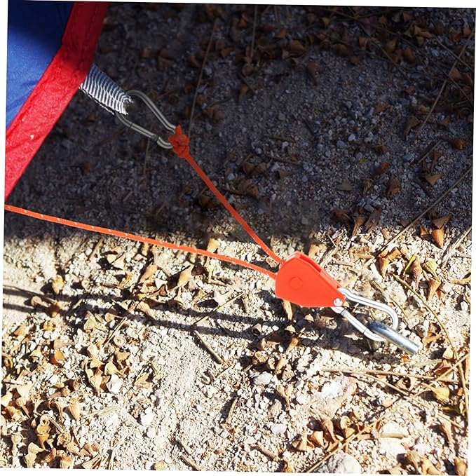 Healifty 4pcs Reflective Nylon Tent Guy Lines Adjustable Ratchet Rope for Camping High Load Capacity Non Slip Grip Utility Rope for Outdoor Activities