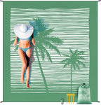 Beach Blanket Waterproof Sandproof Extra Large Beach Mat 79" X 83"/120"x108"for 1-8 Adults Quick Drying Durable Outdoor Picnic Mat for Beach Travel Camping Hiking