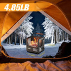 3-in-1 Portable Gas Fire Pit, 5200 BTU Butane Gas Heater and Stove, Real Flame Tabletop Fire Bowl with Safety Protection for Outdoor, Camping, Fishing