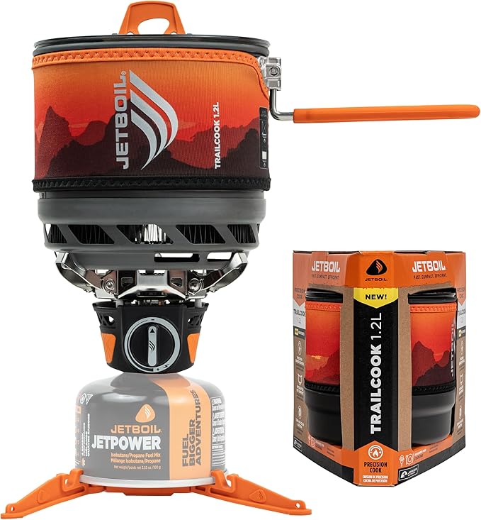 Jetboil TrailCook 1.2L Camping and Backpacking Stove Cooking System with Adjustable Heat Control, New for 2026