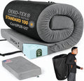 100% Pure Roll Up Memory Foam Camping Mattress with Waterproof Cover & Phone Pocket – Portable 3inch CertiPUR-US Sleeping Pad with Travel Bag for Camping, Car, Tent, SUV, Pets, Guest Bed