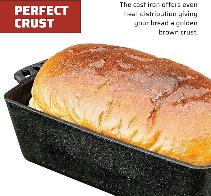Camp Chef Home Seasoned Cast Iron Bread Pan