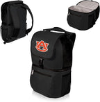 PICNIC TIME NCAA Auburn Tigers Zuma Backpack Cooler, Soft Cooler Backpack, Lunch Cooler, (Black)