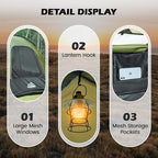 SUV Tent, Rectangle Car Tent for Family, Waterproof & Windproof for Car Camping, Large Camping Tents with Storage Bag, SUV, Van, Jeep