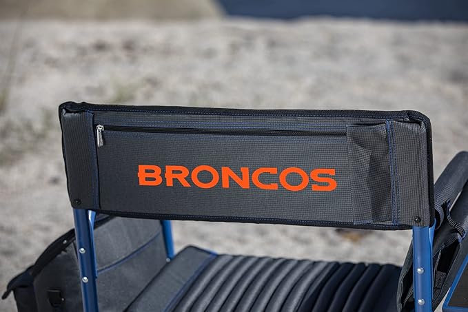 Picnic TIME NFL Unisex-Adult NFL Fusion Camping Chair with Side Table and Soft Cooler, Beach Chair for Adults, Lawn Chair