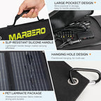 MARBERO Portable Solar Panel 30W Solar Panel Charger 23% High Efficiency Foldable Solar Panels QC3.0 USB & DC Port Compatible with Cell Phone Ipad Laptop IP65 Waterproof for Camping Outdoor Cloudy