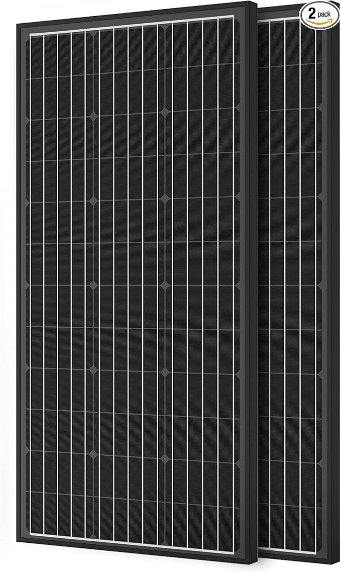 ACOPOWER 400 watt Solar Panels,High Efficiency Black PV Module Power 2x200W Mono RV Solar Panel for 12/24 Volt System,RV Marine Boat Cabin and Other Off Grid System