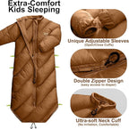 Walkable Toddler Sleeping Bags for Kids, Boys Girls (2T-4T) - Puffy Camping Sleeping Sack for Indoor, Outdoor, Travel, Sleepover, Slumber Party (up to 46 in)- Machine Washable, Lightweight