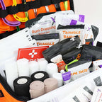 Lightning X Mid-Sized First Responder EMT Bag | LXMB25 | Fully Stocked w/ 240+ First Aid, EMS & Trauma Supplies - Orange