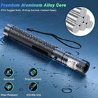 [Professional]USB-C Rechargeable High Power Green Pointer, Long Range with Star Cap&5 Adjustable Modes, Tactical Flashlight for Construction, Astronomy, Outdoor Hunting,Hiking&Camping, Presentations