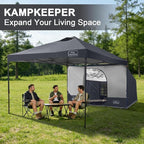 KAMPKEEPER 2 Person Canopy Side Tent, Camping Tent for 10x10 Canopies, Easy Up Cube Tents Gazebo Room with Mesh Window for Camping, Storage, Events(Canopy Not Included)