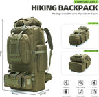 100L Camping Hiking Backpack,Molle military Tactical rucksack backpack,Waterproof Lightweight Hiking Backpack