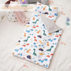 Bunnikins & Clover Toddler Nap Mat with Removable Pillow, Nap Mats for Preschool, Easy Clean Toddler Nap Pad for Kindergarten, Kids Sleeping Bag for Travel Camping