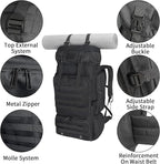 80L 100 liters Hiking Backpack Camping Rucksack, Men Outdoor Travel Climbing Knapsack Mountaineering Trekking Backpack