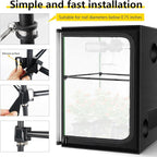 Heavy-Duty Grow Tent Mounting Bars, Durable Side Support Pole with Non-Slip Hook and Loop Straps for Indoor Grow Tents to Prevent Wall Suction (2 * 4’)