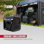 A-iPower 4600W RV-Ready Quiet Portable Inverter Generator Gas Powered, Ultra-lightweight Open Frame Power Supply for Tailigating/Home Backup, CO Sensor