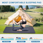 Extra Thick Memory Foam Camping Mattress - 72" x 24" Portable Sleeping Pad for Adults, Folding Camping Bed Mat, Lightweight Cot Mattress Topper for Outdoor, RV, Travel & Backpacking