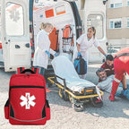 First Aid Medical Backpack Empty Nurse Treatment First Responder Trauma Bag for Camping Cycling Hiking Paramedic Bag EMT (Star of Life)