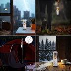 15Hour+ Long Burning Mini Candle Lantern for Real Candles, Outdoor Camping Emergency Lighting, Portable Survival Lantern for Power Outages w/ Storage Bag - White, 1Pack