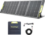 Greenmagic 200 Watt Portable Solar Panel, 23.5% High Efficiency 200W Foldable Solar Panel Charger IP67 Waterproof Solar Panel Kit w/DC XT60 MC4 Anderson Output for Home Farm Camping RV Power Station