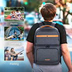 TOURIT Backpack Cooler with Double Decks, Insulated Cooling Bag for Lunch, Waterproof Lightweight for Men to Camping, Picnic, Hiking, Beach Park