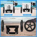 Upgraded Cooler Wheel Kit, Universal Cooler Cart Kit for Heavy-Duty Coolers,15.5 in to 17.5 in Wide Coolers, All Terrain 12 Inch Wheels&Ratchet Straps, Roller Accessories for Camping & Beach