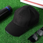 Coume Baseball Cap with Light Rechargeable LED Hat with USB Cable and Battery, Full Cotton Adjustable Headlamp Hat for Fishing Jogging Camping Hand Work(Black)