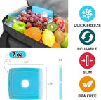Lunch Bag-Double Deck Insulated Lunch Box for Men Women, Soft Leakproof Thickened Cooler Bag for Work , Picnic, Outdoor, Camping, Travel with 2 Ice Packs(Black，15L)