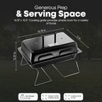 GasOne GPT-25 Propane Burner Gas Grill with Foldable Legs – Portable Grill Propane BBQ Grills with Adjustable Regulator – Heavy Duty Metal Construction – Easy to Assemble, Compact Foldable Design