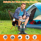 Camping Stove Propane, Portable Backpacking Cooker with Single Burner, Adjustable Flame, Foldable Base, Camp Stove Kit for Outdoor Cooking, Hiking, Emergency Essential (Fuel not Included)