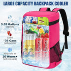 Backpack Cooler Insulated Leak Proof for Men Wowen 36 Cans Soft Cooler Backpack Insulated Waterproof Large Capacity Coolers Bag Portable for Lunch Camping Travel Picnic Hiking