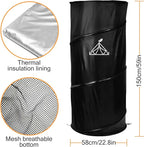 Pop up Changing Tent, Portable Changing Room Shower Tent, Privacy Portable Bathroom Collapsible Emergency, Compact Dressing Room Tube with Carry Bag for Camping, Beach, or Outdoors (Black)