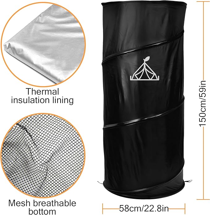 Pop up Changing Tent, Portable Changing Room Shower Tent, Privacy Portable Bathroom Collapsible Emergency, Compact Dressing Room Tube with Carry Bag for Camping, Beach, or Outdoors (Black)