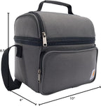 Carhartt Camping Cooler, Worksite Lunchbox, Soft Shell Lunch Bag for Construction Sites, Work and Everyday Use, Gray