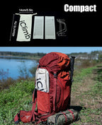 iClimb Mini Solo Folding Table Ultralight Compact for Backpacking Camping Hiking Beach Picnic (Nature - S)