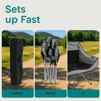 Camping Loveseat for Couples, Friends & Families, Double Camping Chair, Foldable Two Person Camping Chair for Campfire Nights, Tailgating Fun, Beach Escapes, RV Road Trips & Cozy Backyard Comfort