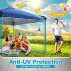 8x8 Canopy Replacement Top Cover with Air Vents for ez up Pop up Canopy Gazebo Tent with Adjustable Straps,Waterproof & Anti-UV for Outdoor Shade (Top Only,Frame Not Included) (Navy Blue)