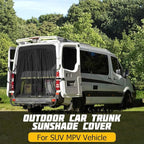 Car Tailgate Mesh Screen, Breathable Magnetic Vehicle Mesh Tent for Tailgate UV Sun Protection, Portable Privacy Automotive Net Cover Accessories, Universal for SUV RV Truck