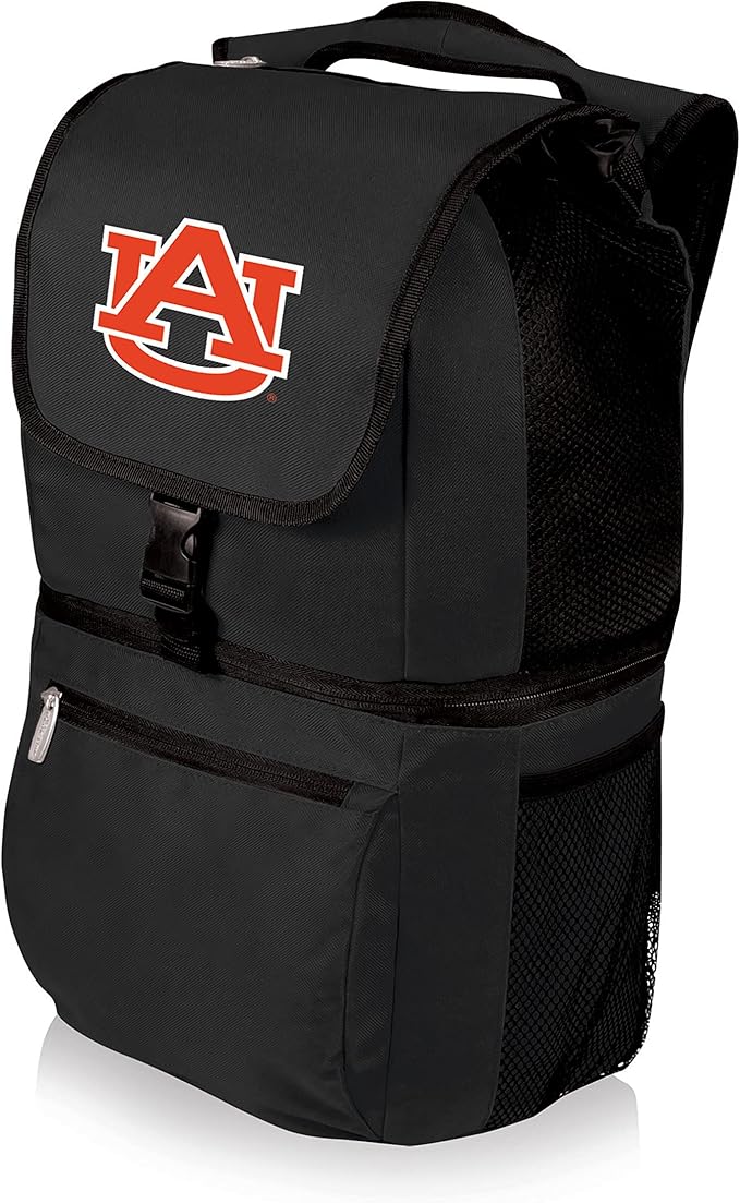 PICNIC TIME NCAA Auburn Tigers Zuma Backpack Cooler, Soft Cooler Backpack, Lunch Cooler, (Black)