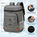 Backpack Cooler Insulated Leak Proof for Men Wowen 36 Cans Soft Cooler Backpack Insulated Waterproof Large Capacity Coolers Bag Portable for Lunch Camping Travel Picnic Hiking
