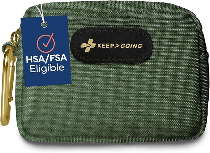 KeepGoing Small Travel First Aid Kit Kids – 60 Pc. Mini First Aid Kit for Purse, Diaper Bag, & Backpack with Latex-Free Bandages – 4 Oz., & 4.5 x 3.5 x 2 in, TSA-Approved